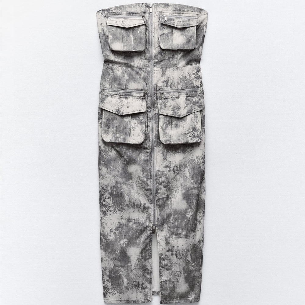 Zara Printed Cargo Dress